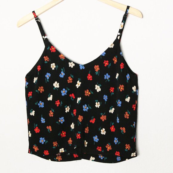 Madewell Button-Down Cami in Pressed Flowers 2 Manet True Black Vintage Inspired - Picture 7 of 15